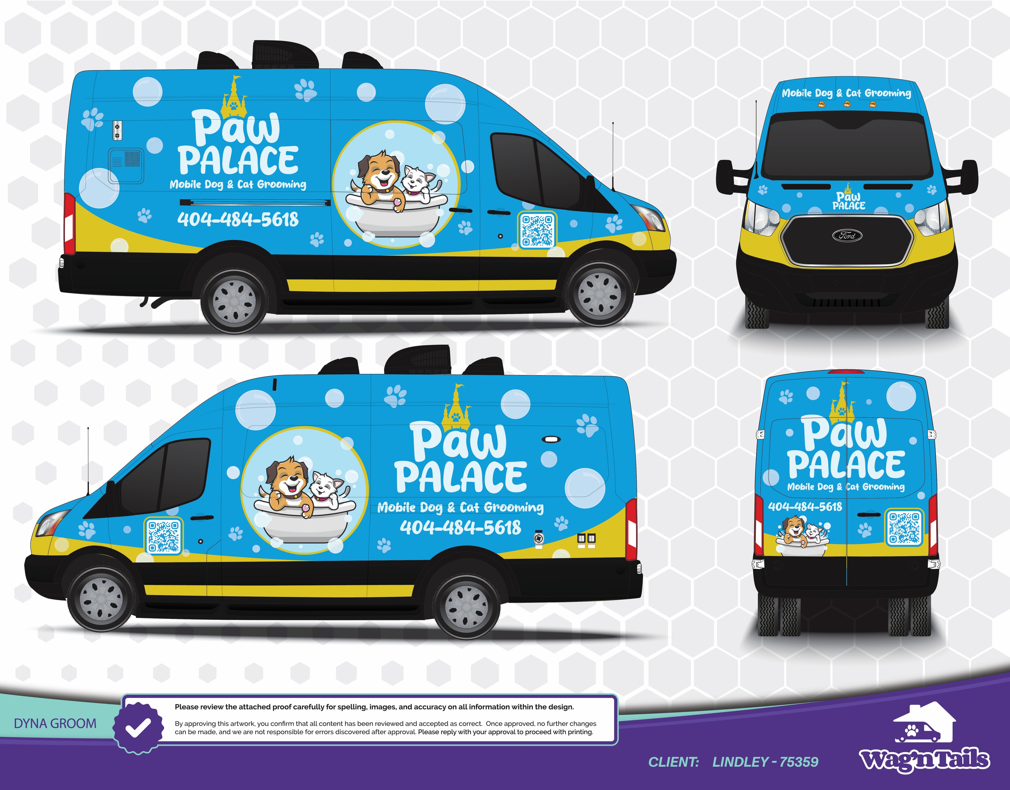 Paw Palace mobile grooming van